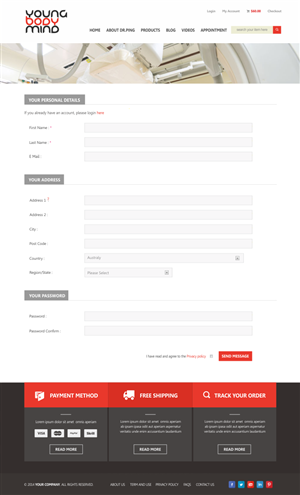 Web Design by Silverfox Studio for YoungBodyMind.com | Design: #5187992