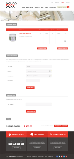 Web Design by Silverfox Studio for YoungBodyMind.com | Design: #5187996