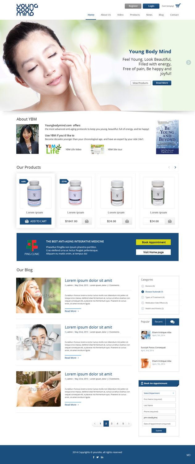 Web-Design von pb für YoungBodyMind.com | Design #4980929