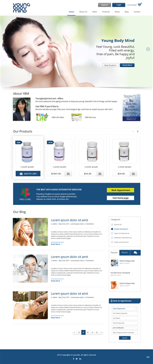 Web Design by pb for YoungBodyMind.com | Design: #4980929