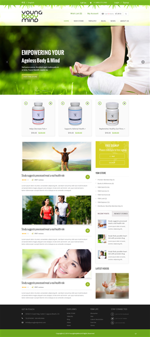 Web Design by pb for YoungBodyMind.com | Design: #4980934