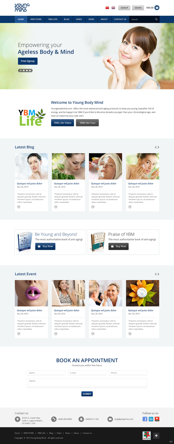 Web Design by pb for YoungBodyMind.com | Design #4980941