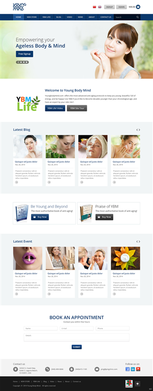Web Design by pb for YoungBodyMind.com | Design: #4980941
