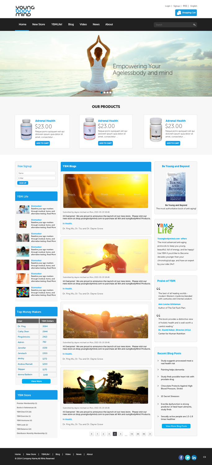 Web-Design von pb für YoungBodyMind.com | Design #4986707