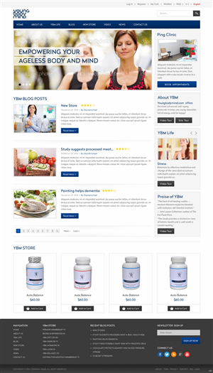 Web Design by pb for YoungBodyMind.com | Design: #4986709