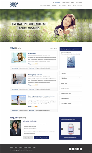 Web Design by pb for YoungBodyMind.com | Design: #4986858