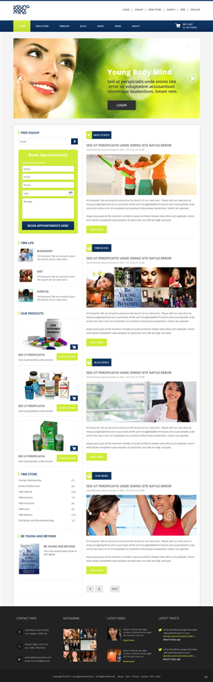 Web Design by pb for YoungBodyMind.com | Design: #4986933
