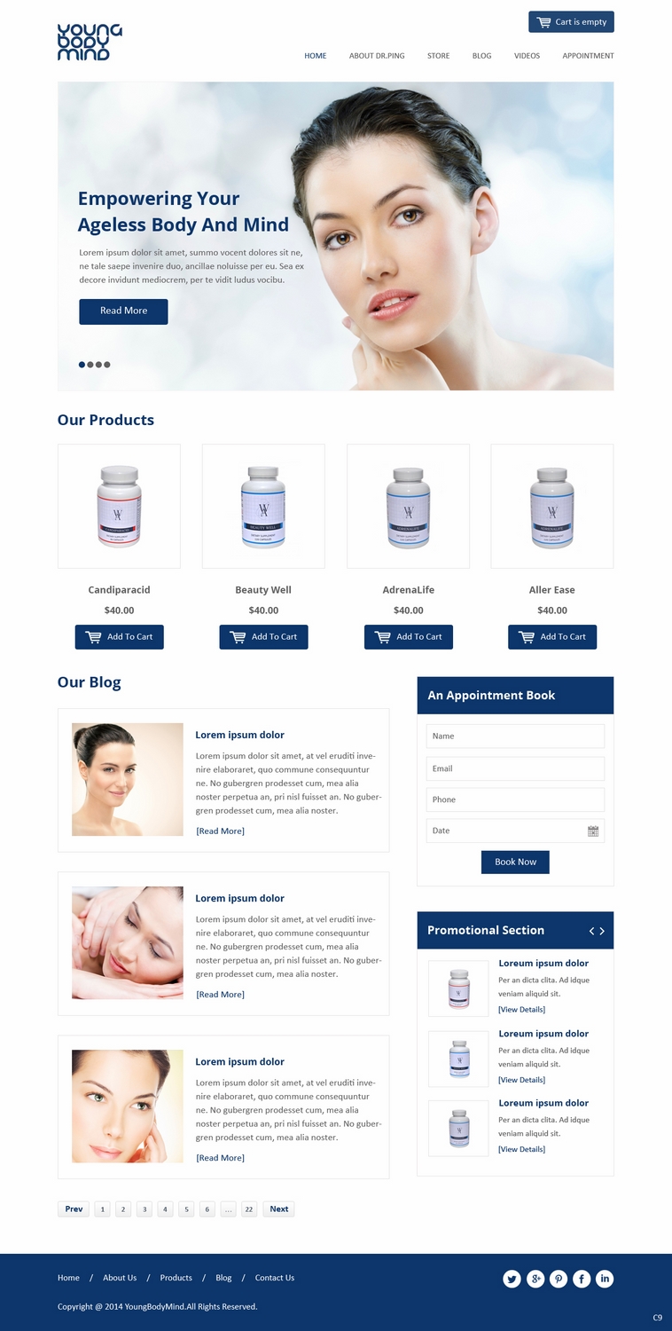 Diseño Web por pb para YoungBodyMind.com | Diseño #5004653