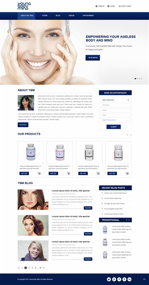 Web Design by pb for YoungBodyMind.com | Design: #5004657