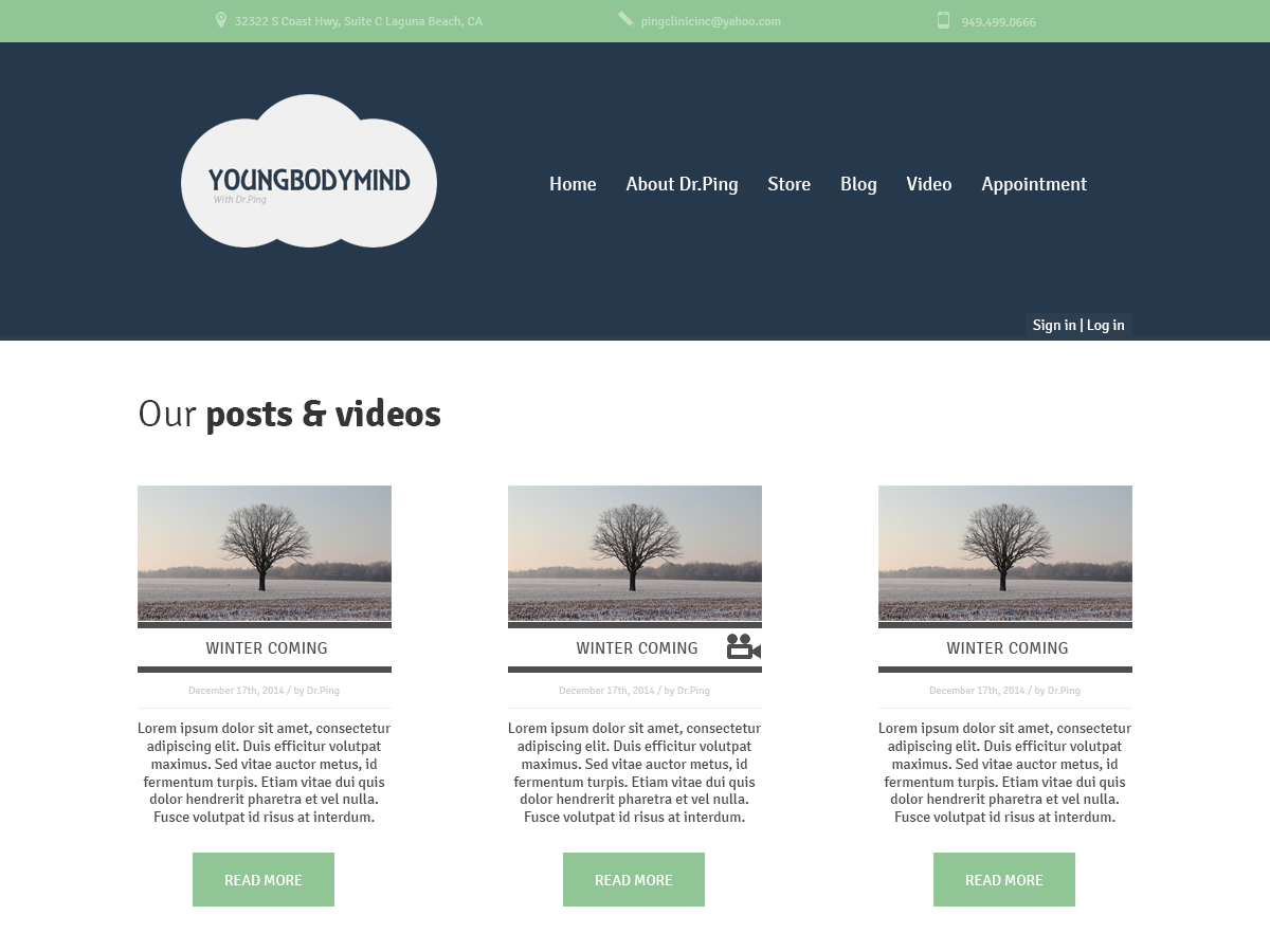 Web Design by Renol for YoungBodyMind.com | Design #5086244