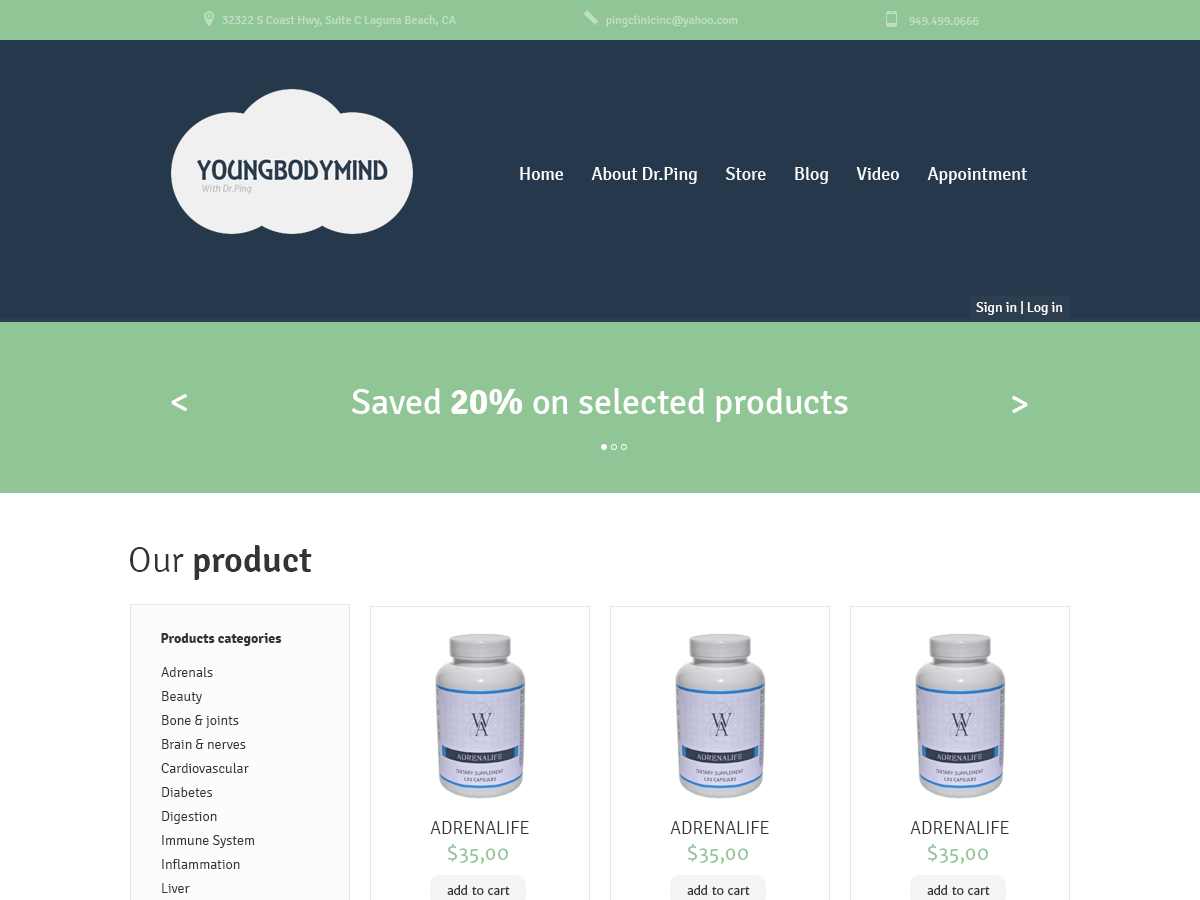 Web Design by Renol for YoungBodyMind.com | Design #5086255