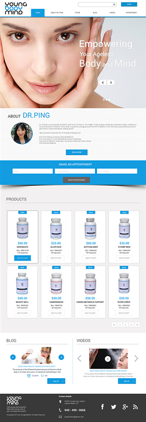 Web Design par Karthik_Designer pour YoungBodyMind.com | Design #5180027