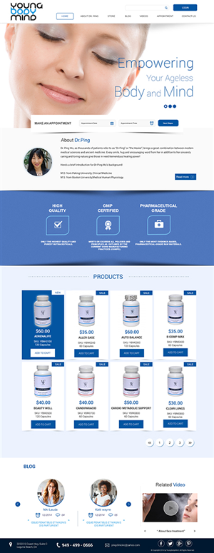 Web Design by Karthik_Designer for YoungBodyMind.com | Design: #5180028