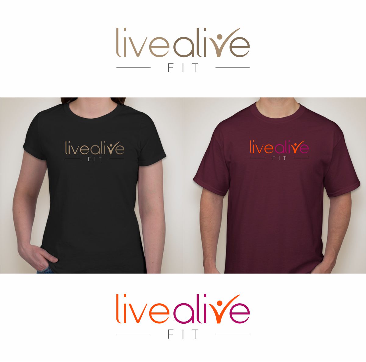 Logo Design by J Mahesh for Live Alive Fit | Design #4978885