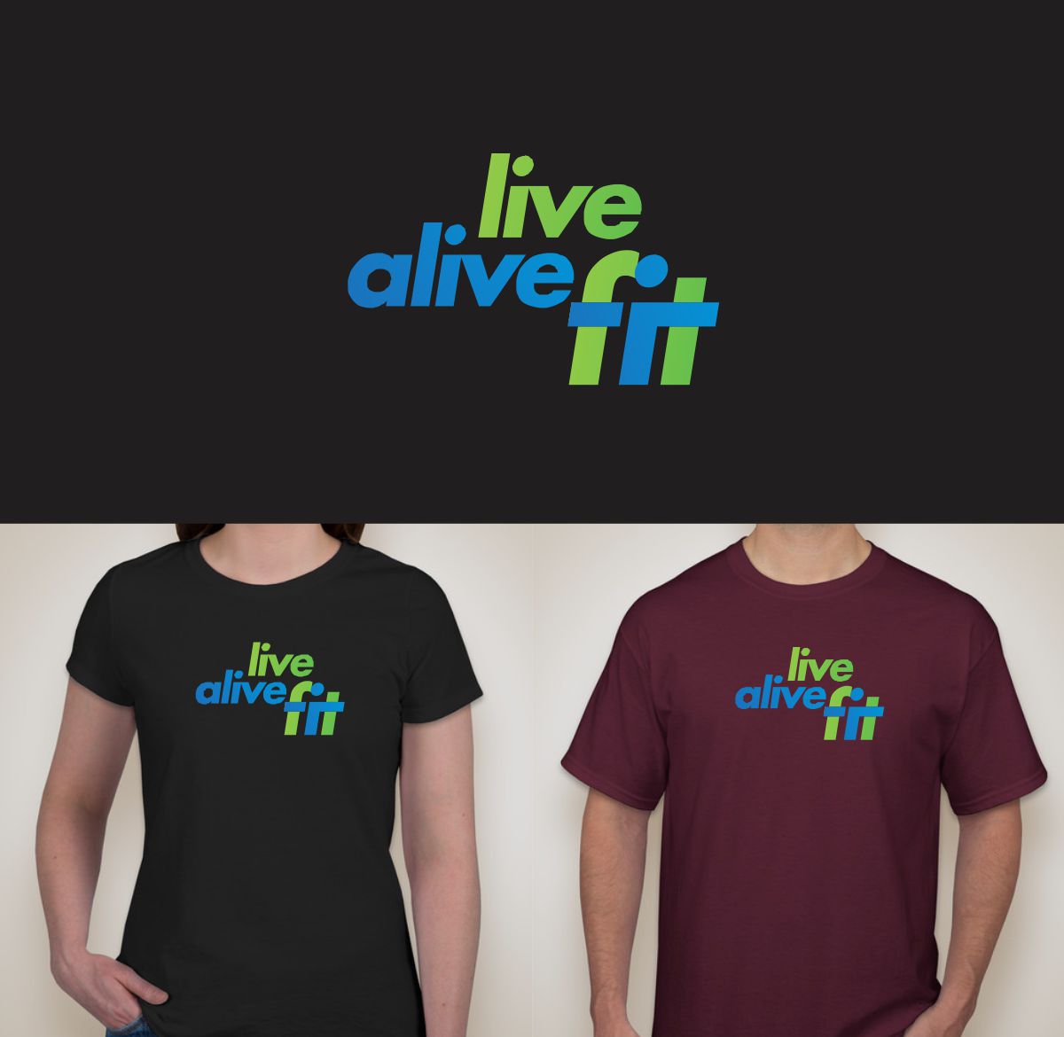 Logo Design by J Mahesh for Live Alive Fit | Design #5011458
