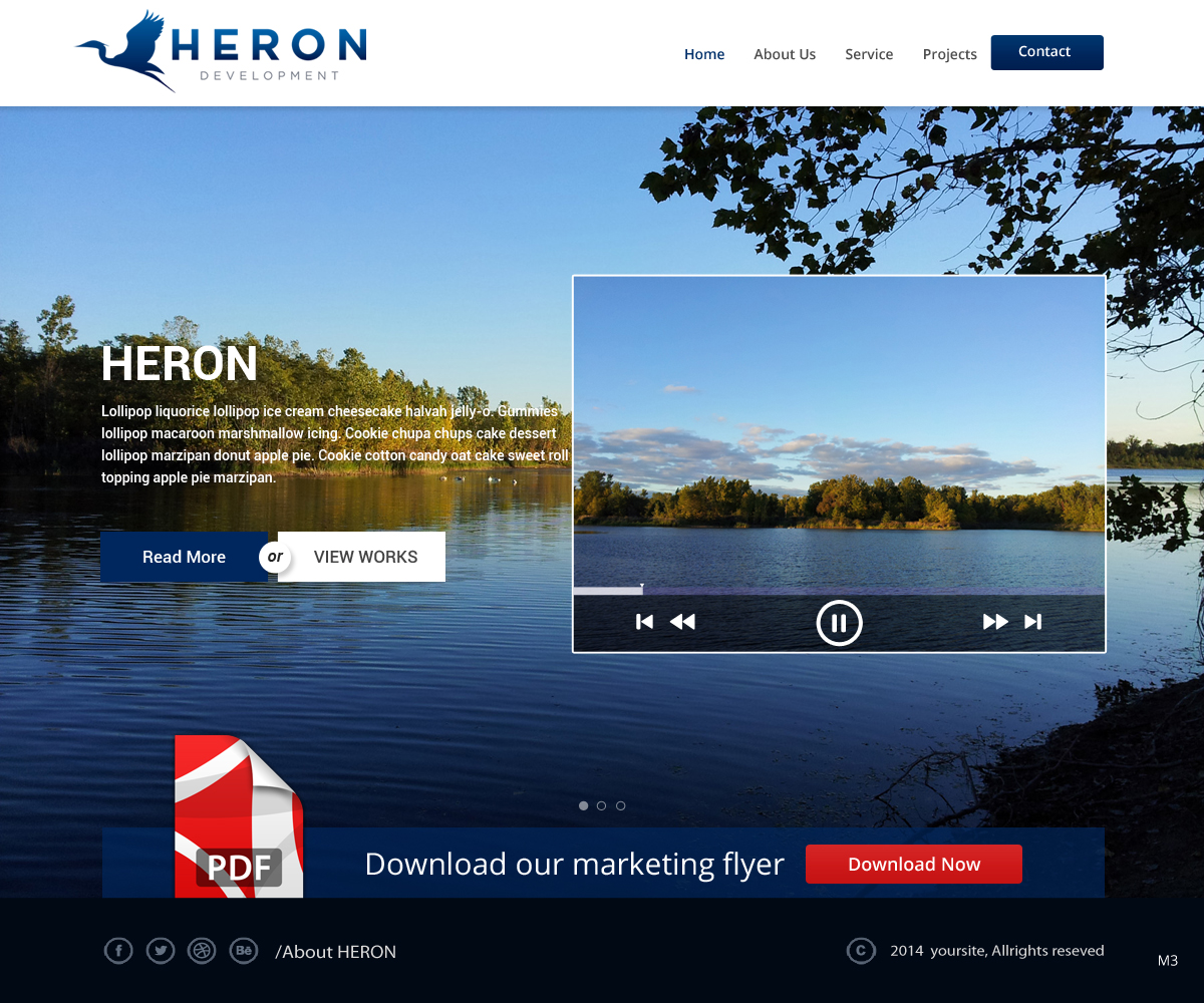 Web Design by pb for Heron Development LLC | Design #4986653