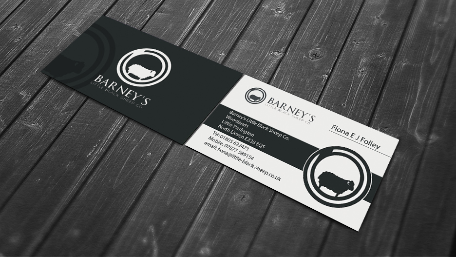 Diseño de Tarjeta de Presentación por Harshan para Barney''s Little Black Sheep Co. | Diseño #5169115