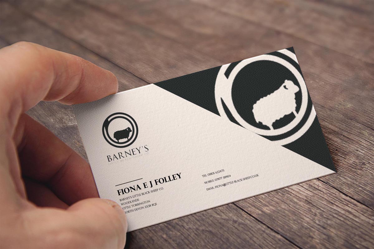 Business Card Design by dongkrak studio for Barney''s Little Black Sheep Co. | Design #5071314