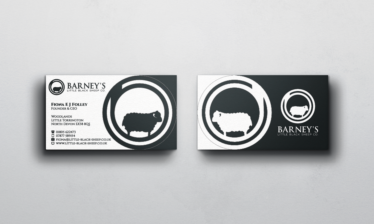 Diseño de Tarjeta de Presentación por WebixBD para Barney''s Little Black Sheep Co. | Diseño #5219851