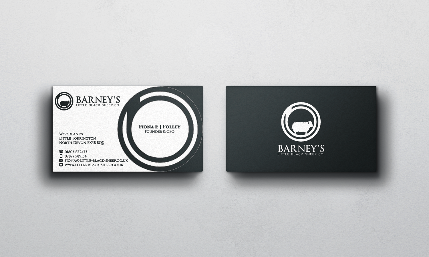 Visitenkarten-Design von WebixBD für Barney''s Little Black Sheep Co. | Design #5219863