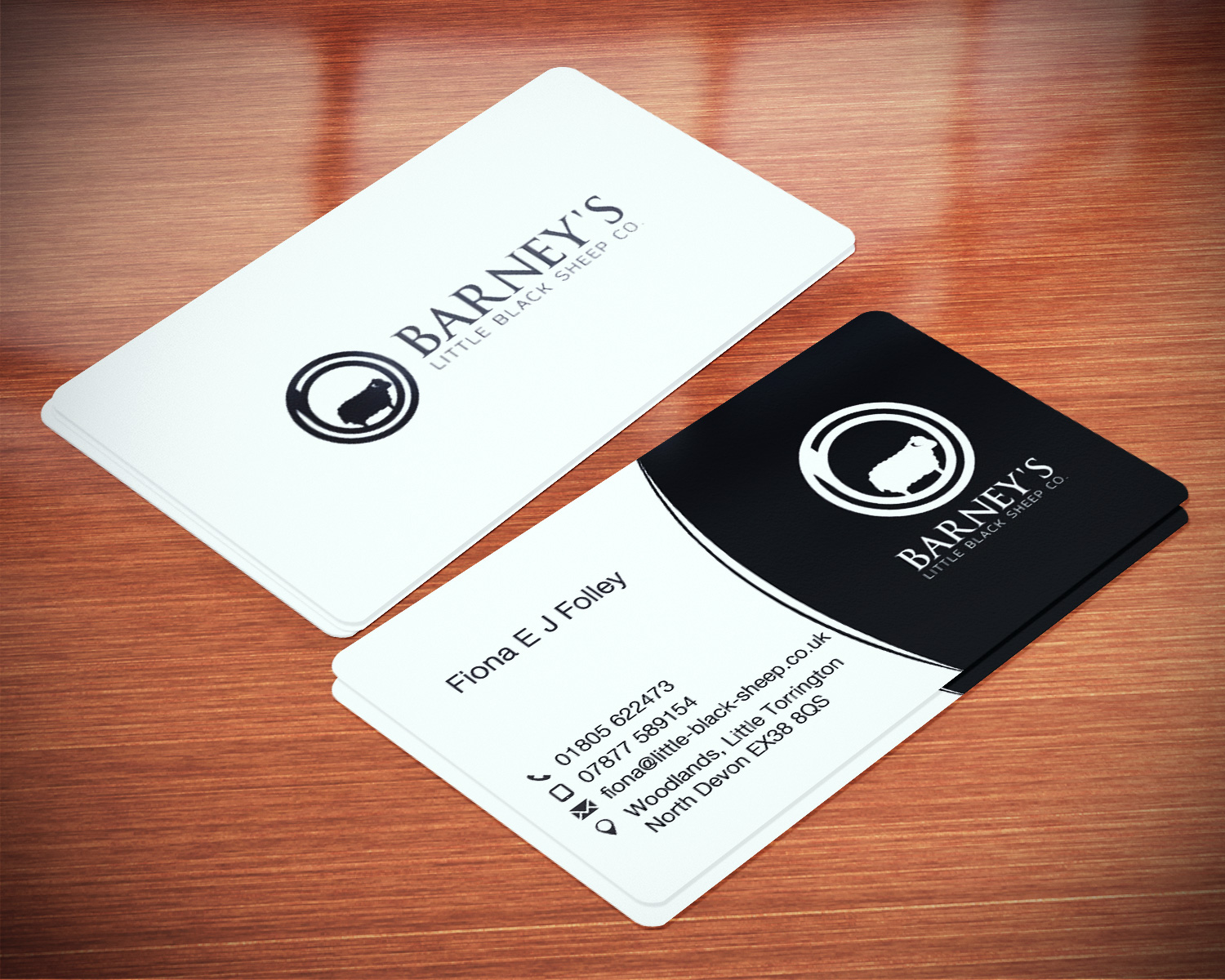 Business Card Design by Lanka Ama for Barney''s Little Black Sheep Co. | Design #5070974