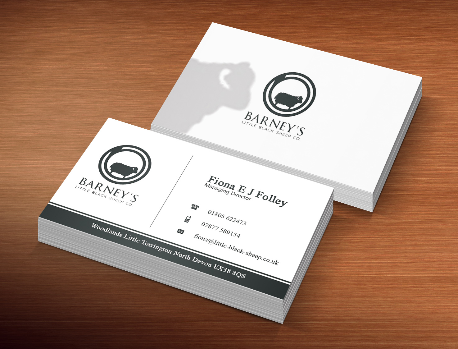Business Card Design by Lanka Ama for Barney''s Little Black Sheep Co. | Design #5070977