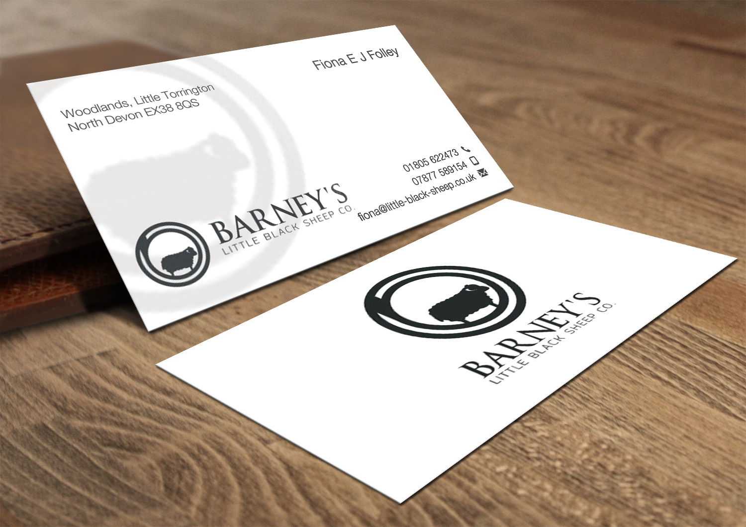 Business Card Design by Lanka Ama for Barney''s Little Black Sheep Co. | Design #5070980