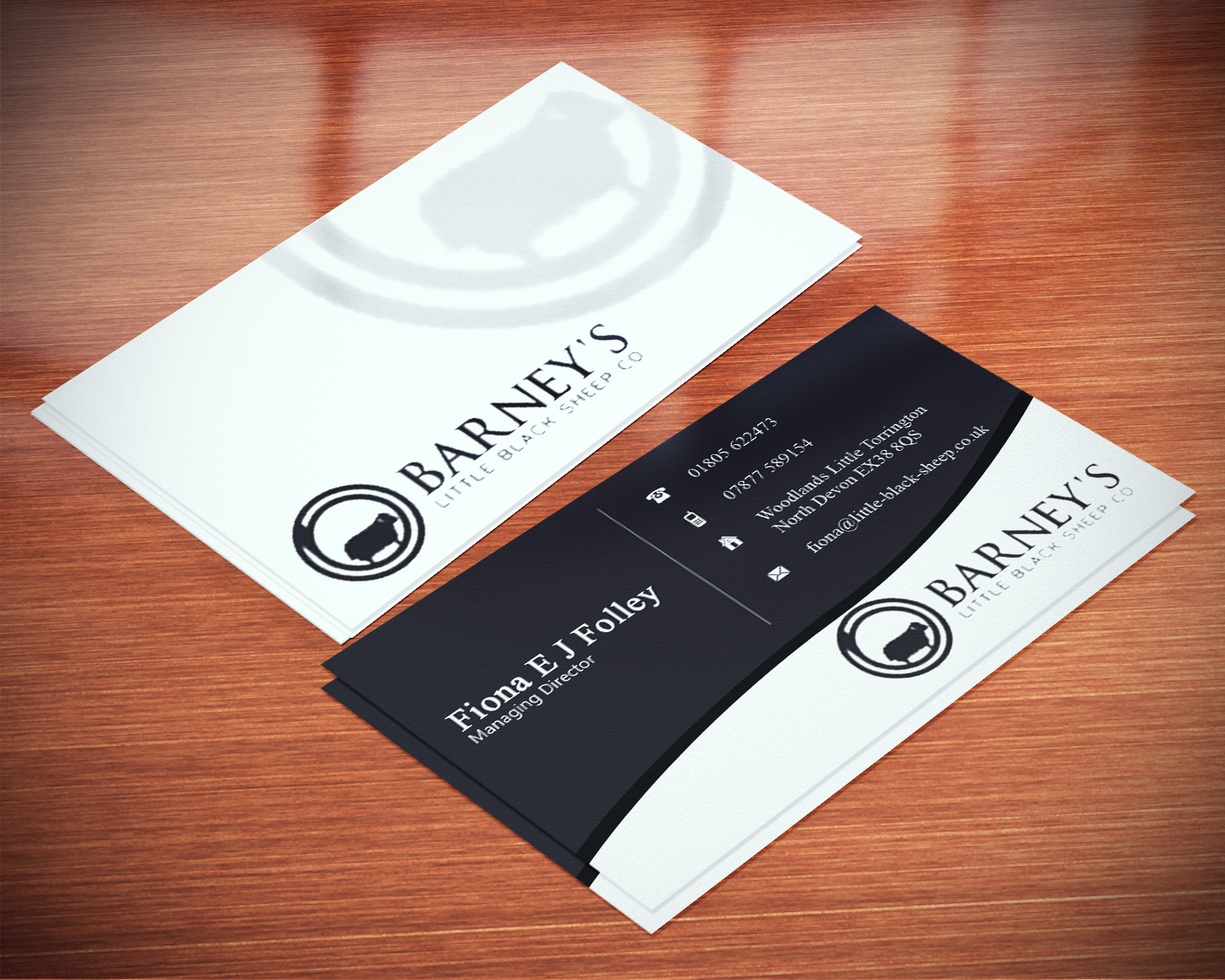 Visitenkarten-Design von Lanka Ama für Barney''s Little Black Sheep Co. | Design #5071370