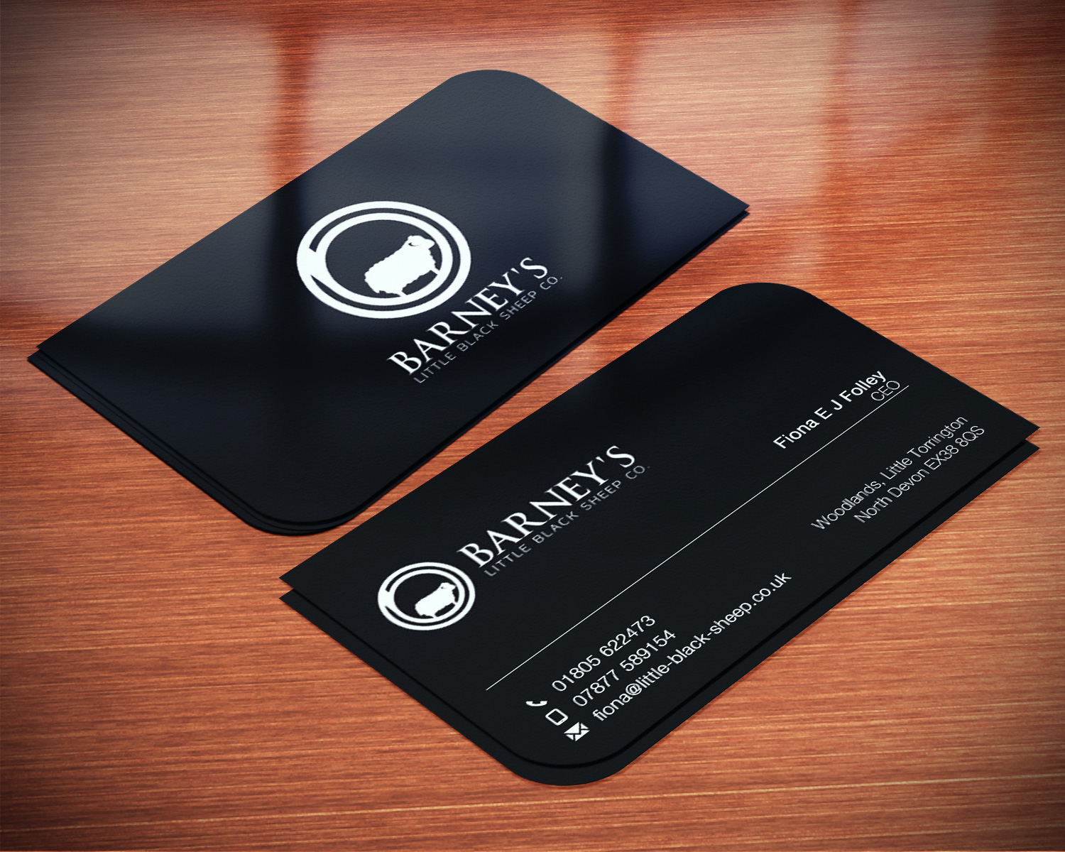 Business Card Design by Lanka Ama for Barney''s Little Black Sheep Co. | Design #5071371