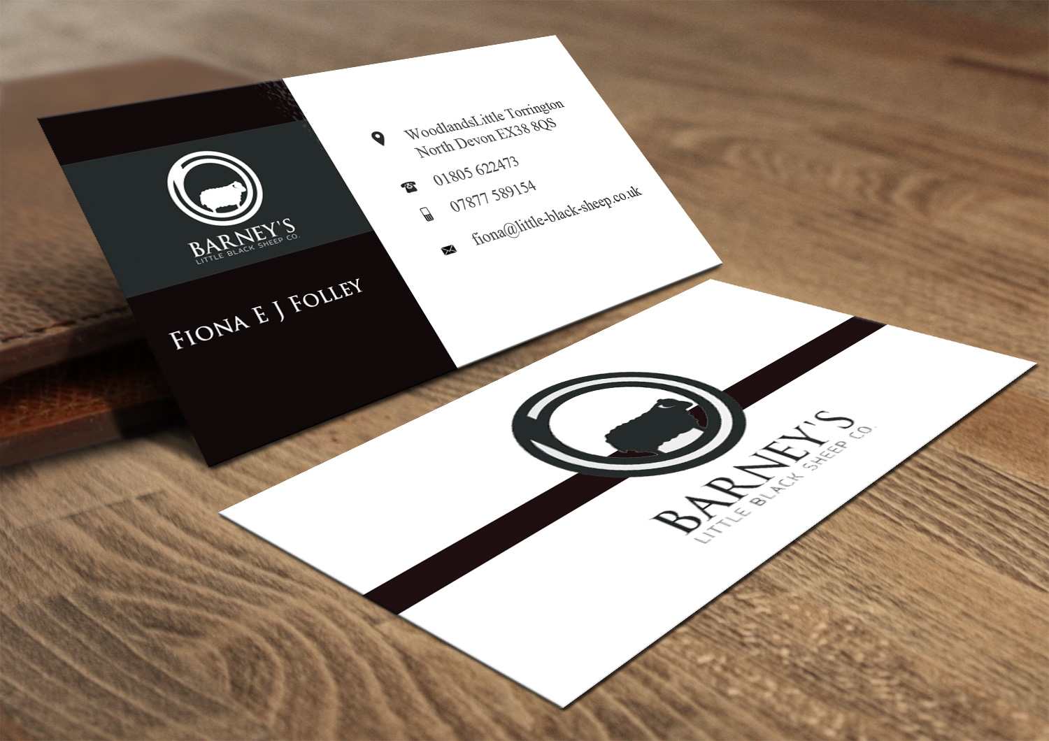 Business Card Design by Lanka Ama for Barney''s Little Black Sheep Co. | Design #5071383