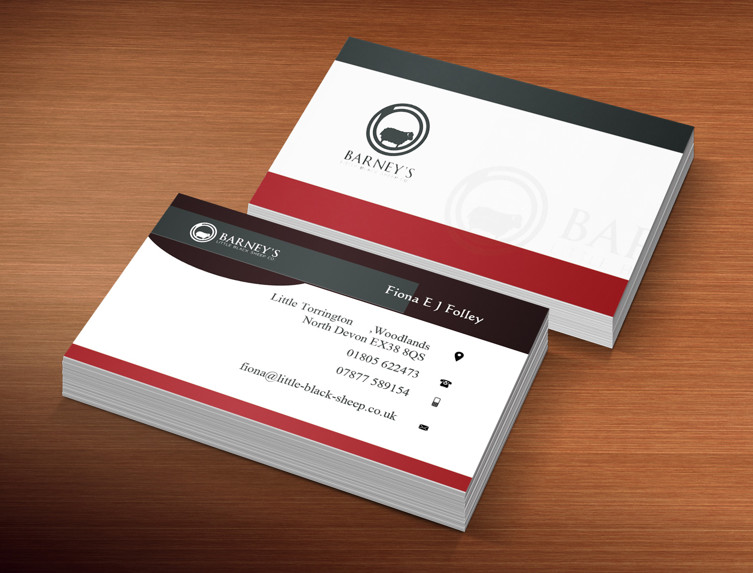 Visitenkarten-Design von Lanka Ama für Barney''s Little Black Sheep Co. | Design #5071386