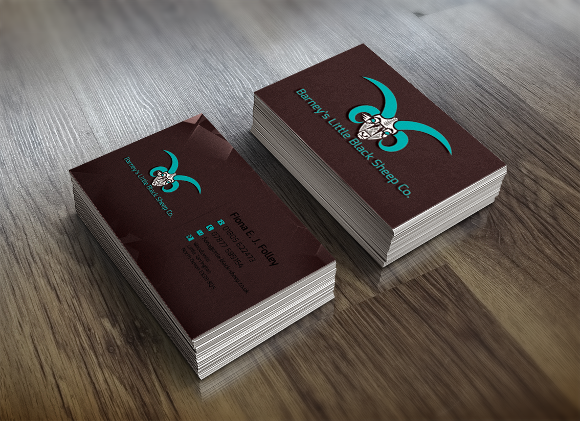 Diseño de Tarjeta de Presentación por aricsandra para Barney''s Little Black Sheep Co. | Diseño #4975771