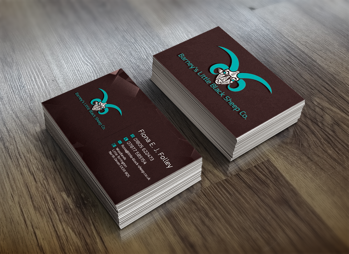 Business Card Design by aricsandra for Barney''s Little Black Sheep Co. | Design #4975799