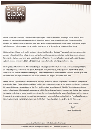 Letterhead Design by Mahe for this project | Design: #5012865