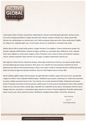 Letterhead Design by Mahe for this project | Design: #5012878