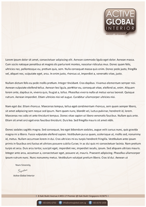 Letterhead Design by Mahe for this project | Design: #5020877