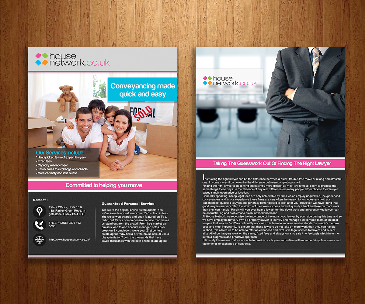 business flyer with personal photo