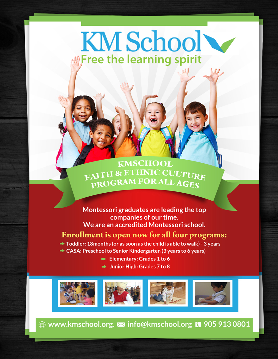 Flyer Design by ESolz Technologies for KMSchool | Design #4981109