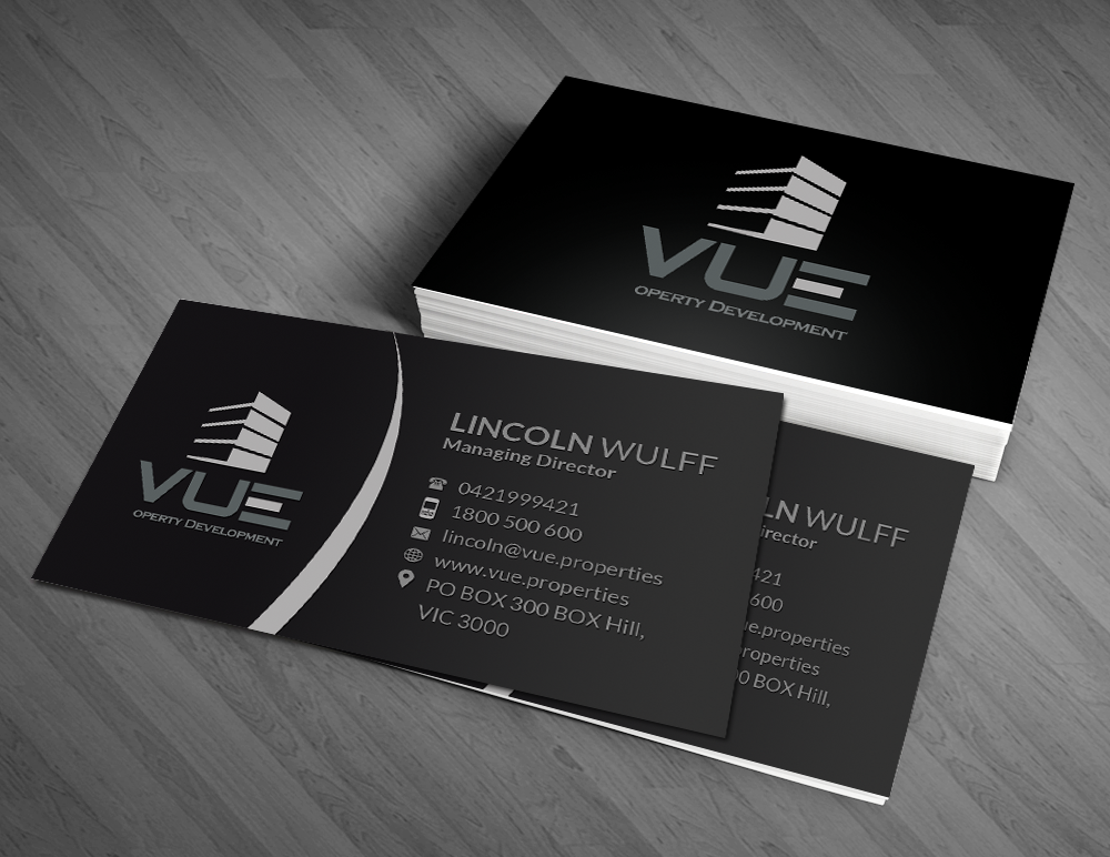 Business Card Design by  Artman for Vue Properties | Design #4999780