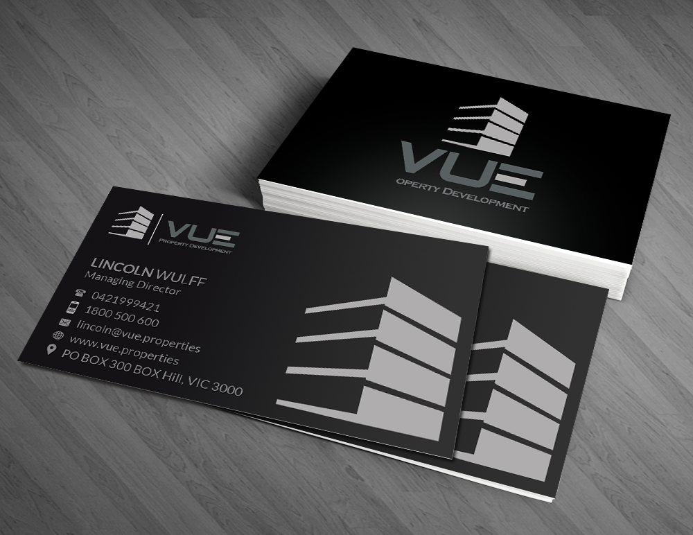 Business Card Design by  Artman for Vue Properties | Design #4999865