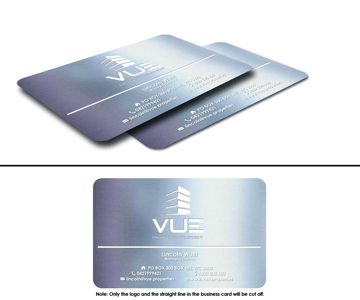 Business Card Design by Moustache-Graphics for Vue Properties | Design #4988992