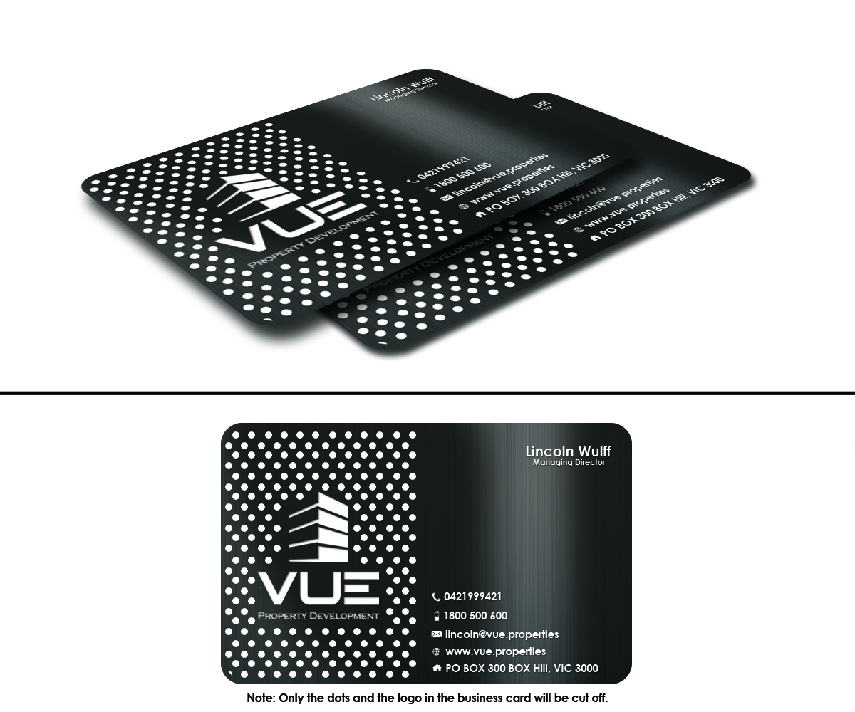 Business Card Design by Moustache-Graphics for Vue Properties | Design #4992796