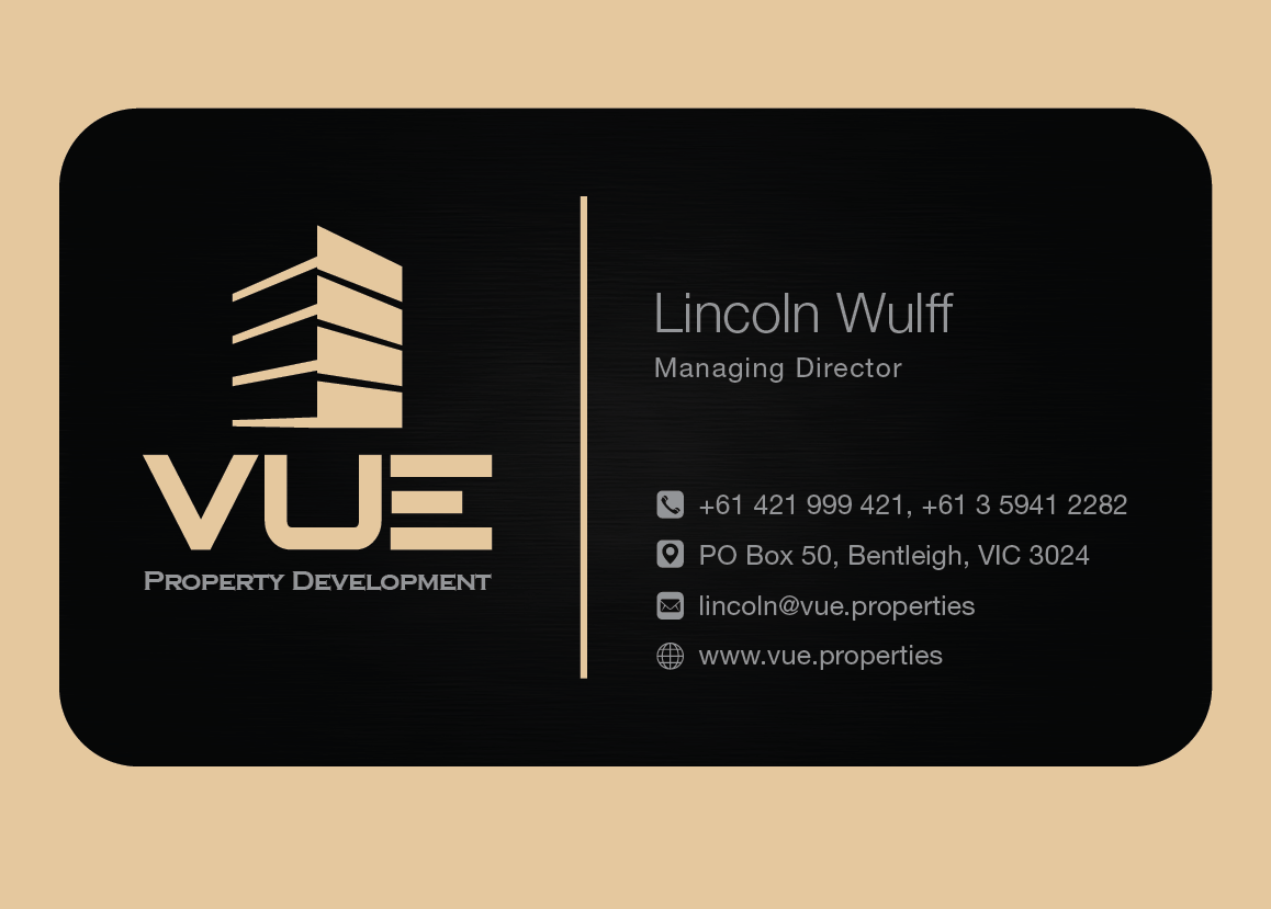 Business Card Design by dotnot for Vue Properties | Design #5002881