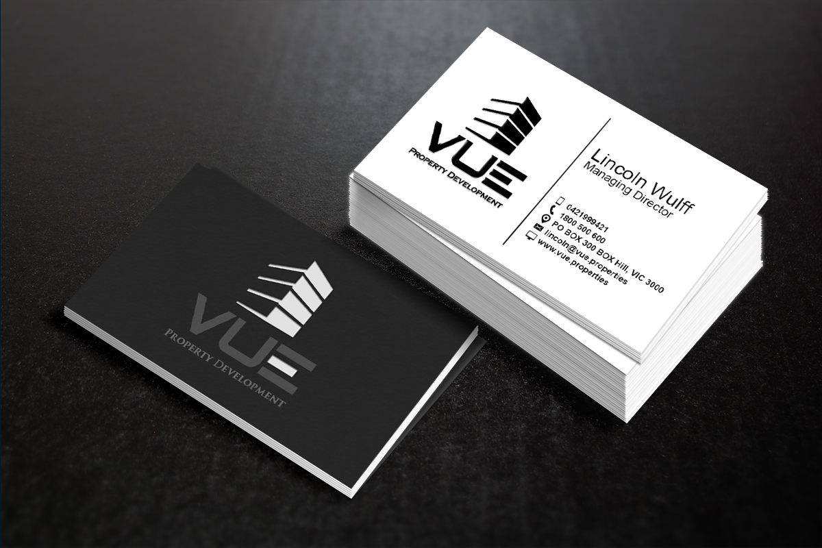 Business Card Design by DCMadrid for Vue Properties | Design #5003516