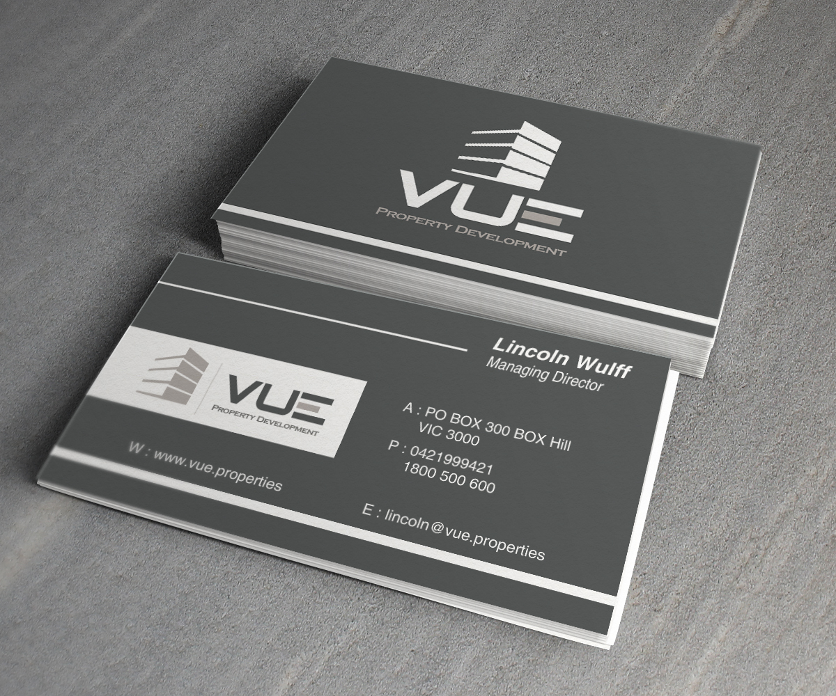 Business Card Design by toron00 for Vue Properties | Design #4986904