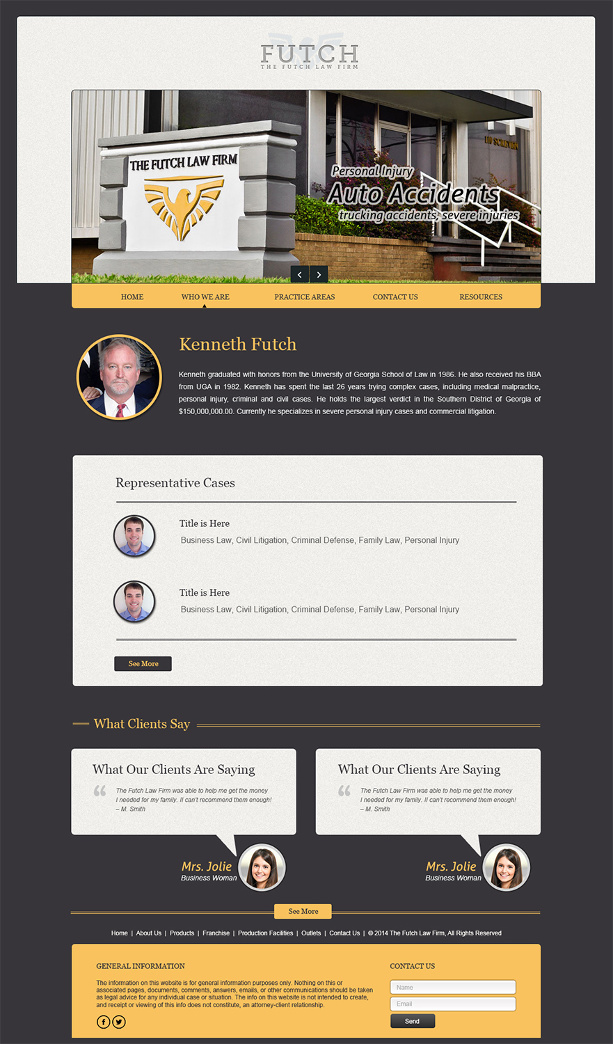 Web Design by  Esolbiz for The Futch Law Firm | Design: #5006005