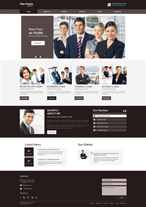 Web Design par ThemeDesk Technology pour The Futch Law Firm | Design #5008417