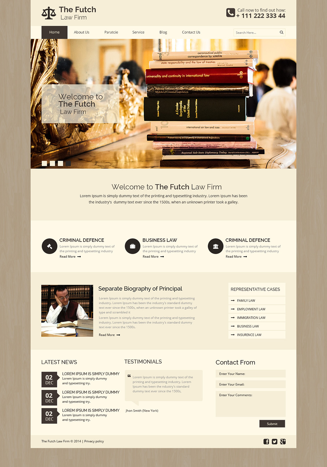 Web Design by ThemeDesk Technology for The Futch Law Firm | Design #5015378