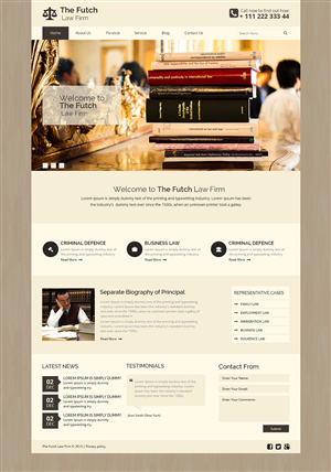 Web Design by ThemeDesk Technology for The Futch Law Firm | Design: #5015378