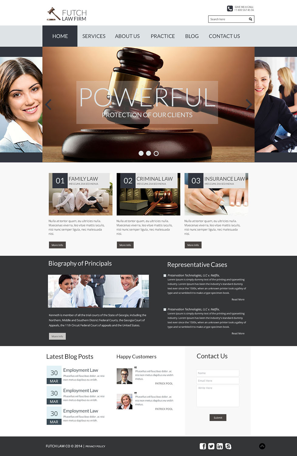 Web Design by ThemeDesk Technology for The Futch Law Firm | Design #5022612